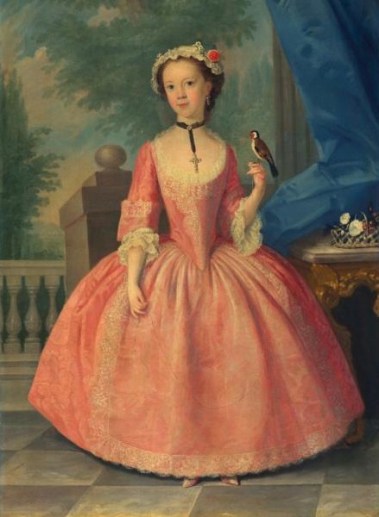 A Girl in Pink ca. 1745 by Unknown Artist Huntington Library  